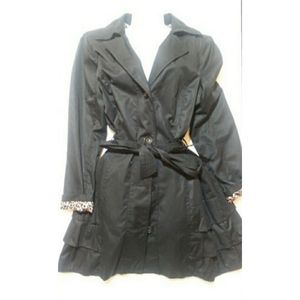 Xhilaration ruffled trench coat